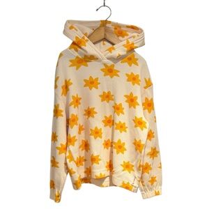 Tinycottons Kids' Floral Long Sleeve Waffle Hoodie - size 10